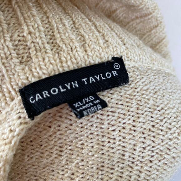 Carolyn Taylor multicolored buttoned collared cardigan - neutrals XL extra large - Picture 9 of 10